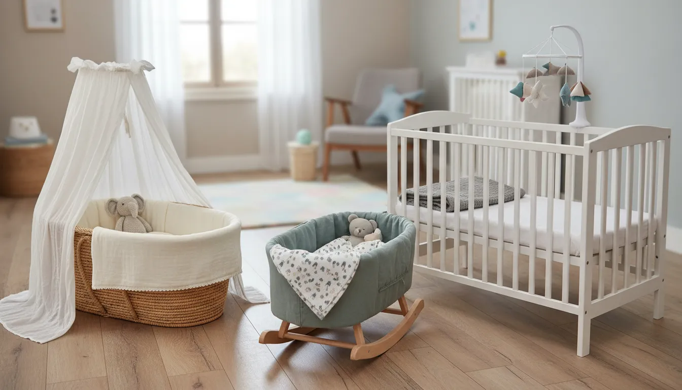 Berceau, couffin ou lit à barreaux : comment choisir le bon couchage pour votre nouveau-né