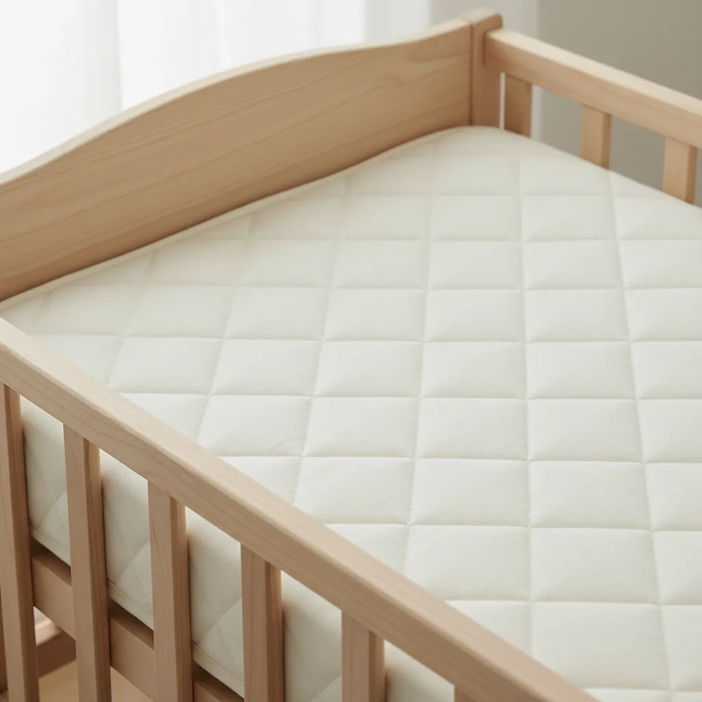 Matelas bébé ajusté parfaitement dans un lit à barreaux sans espace entre le matelas et le cadre